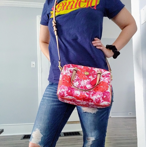 SOLD NWOT Coach Peyton Floral Bennett Mini Satchel - Picture 2 of 4